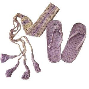 Crochet Stitches/ 8 SIZE FITFLOP & WAIST BAND SET